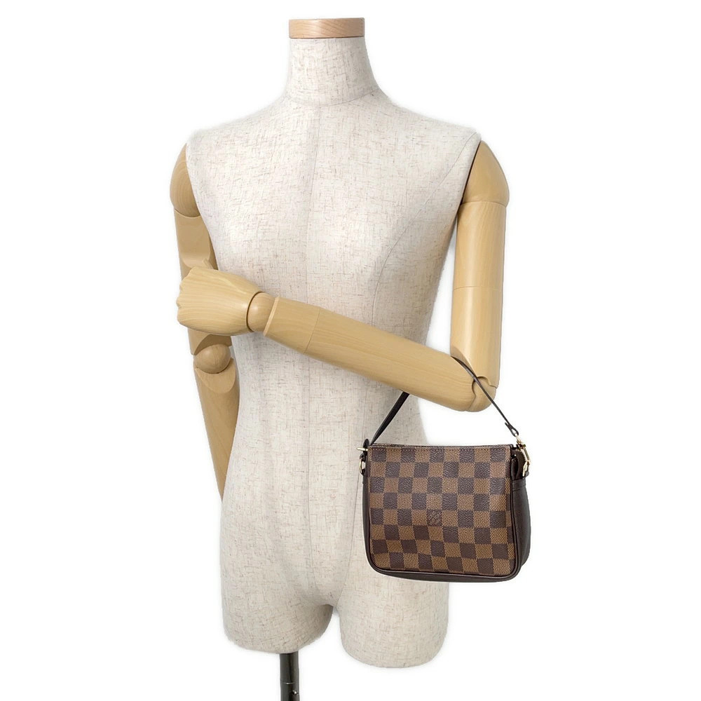 Louis Vuitton Damier Ebene Brown Trousse Makeup Pouch Clutch Bag - Picture 4 of 10